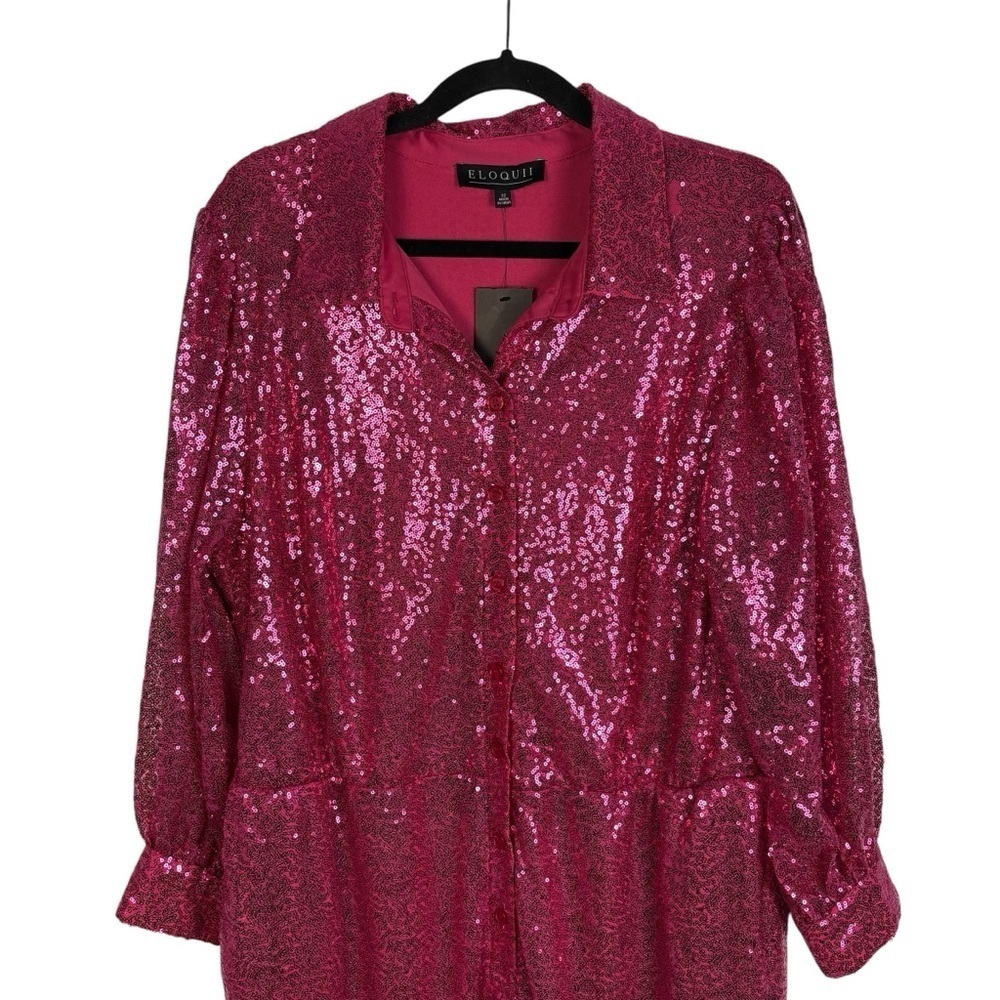 Sequin Jumpsuit With Collar size 22 - Picture 7 of 12